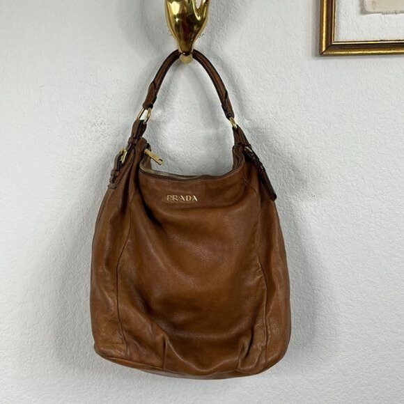 PRADA Cervo Antik Hobo Cammello Sfumato Large - Picture 2 of 12